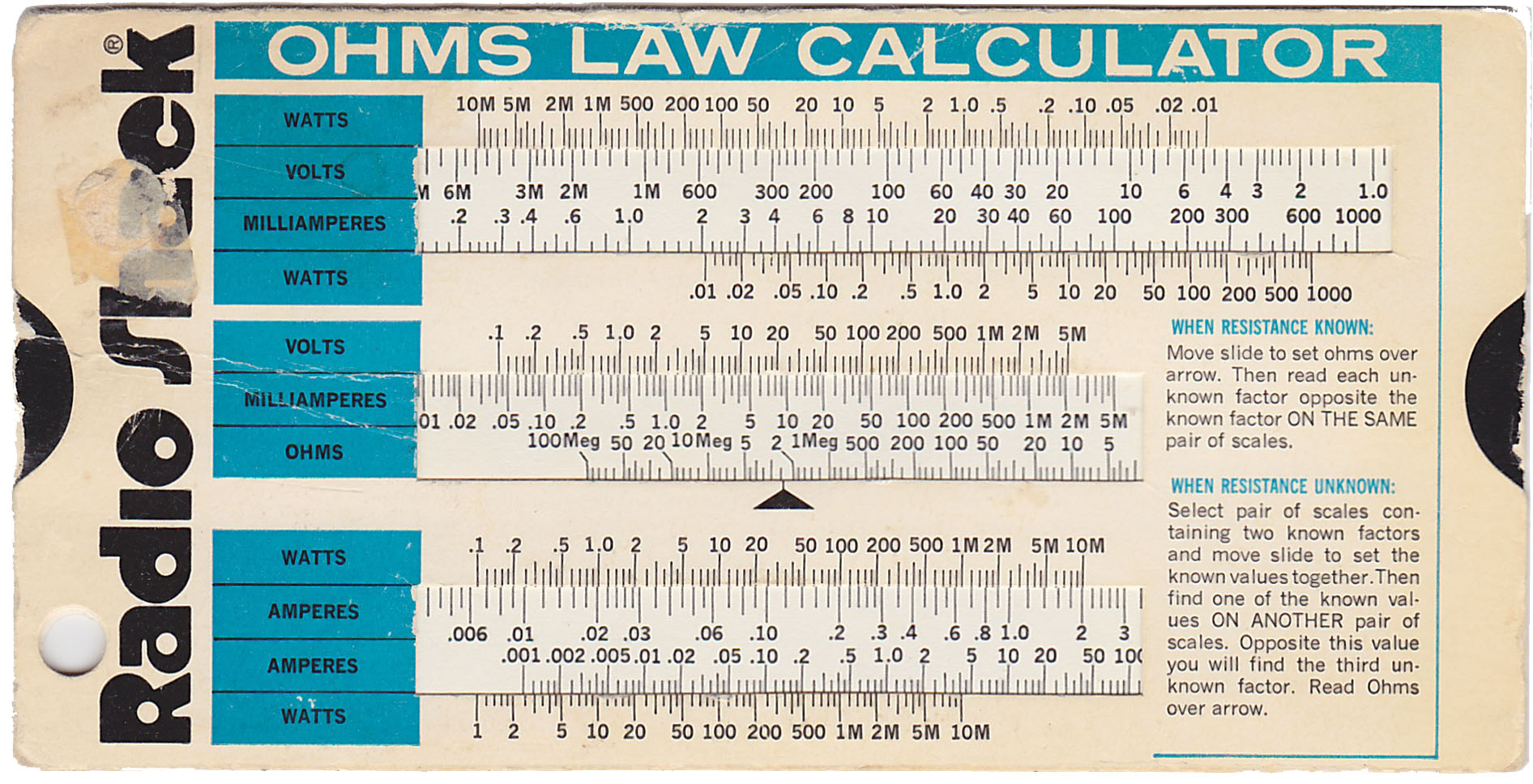 ohms law chart